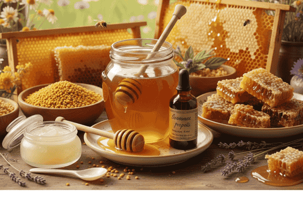 Doğal Arı Ürünleri Seti – Bal, Propolis, Arı Sütü, Polen ve Petek Bal