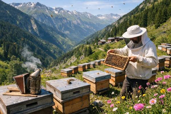 Artvin’in yüksek rakımlı yaylalarında, bakir doğa ve zengin florada üretilen doğal Artvin balı ve arı ürünleri