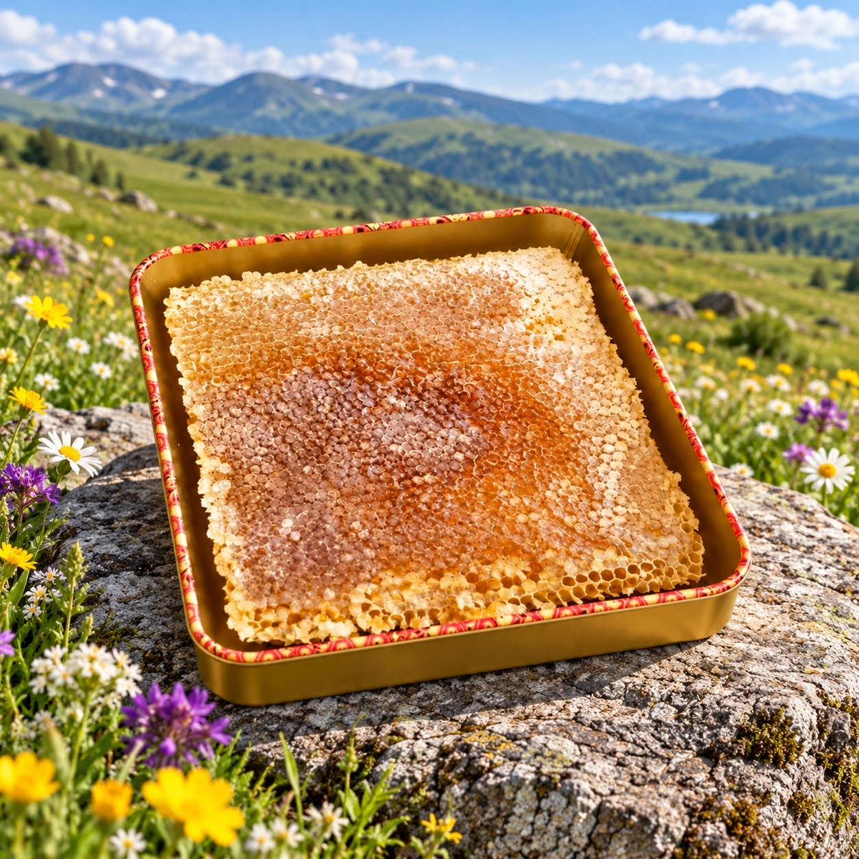 Ardahan Karakovan Petekli Çiçek Balı  1200 g