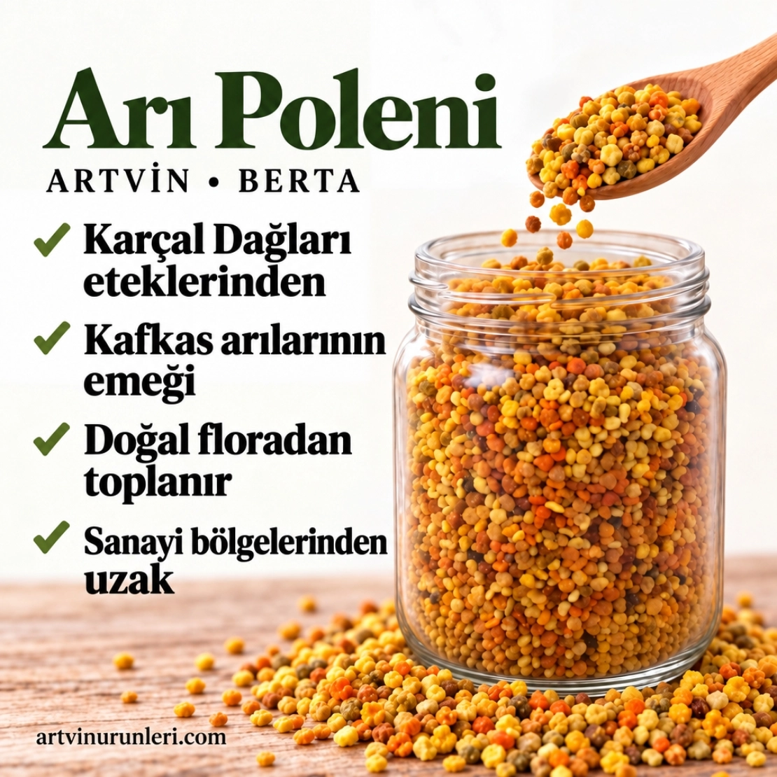 Artvin Arı Poleni 125 g | Karçal Dağlarından %100 Saf Süper Gıda