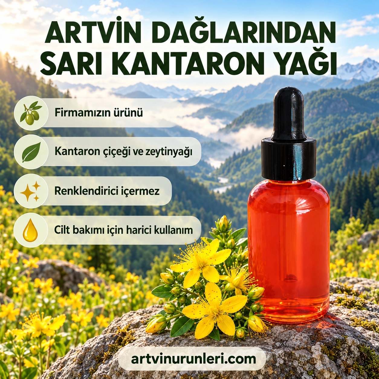 Kantaron Yağı (40 cc)  | Artvin Dağlarından