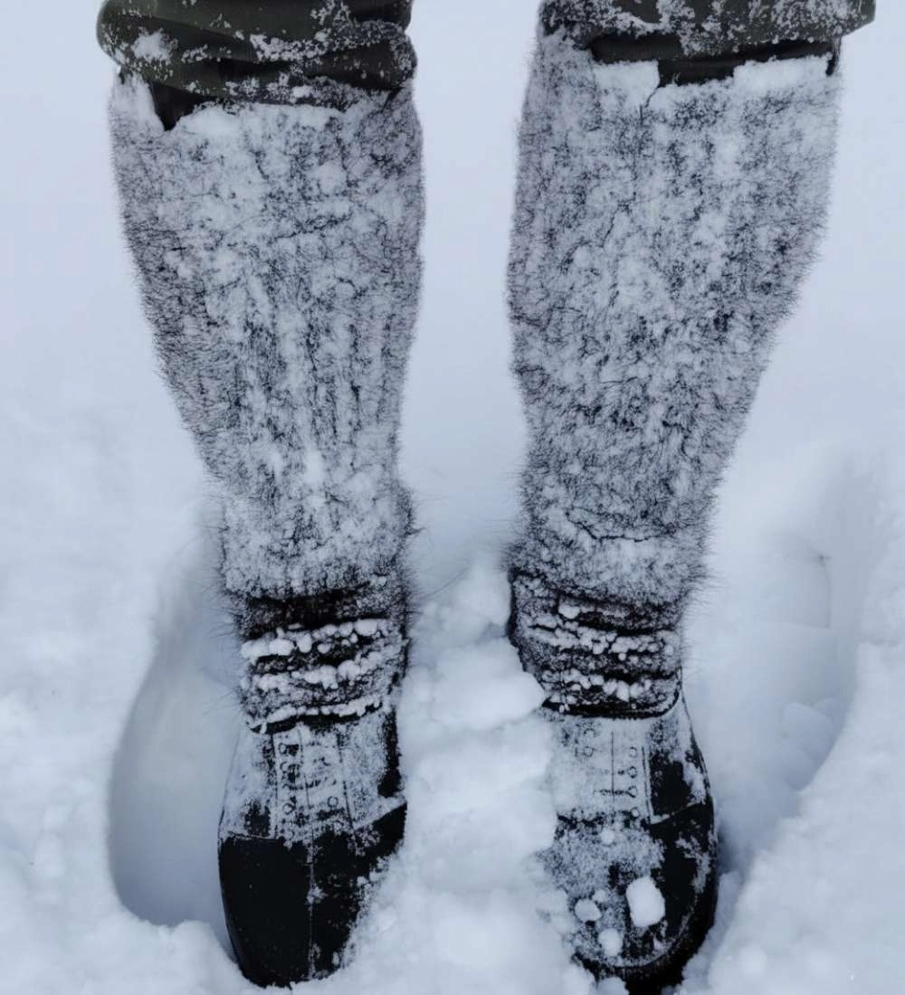 El Örmesi %100 Keçi Kılı Avcı Çorabı | Diz Altı Hemşin Çorabı 