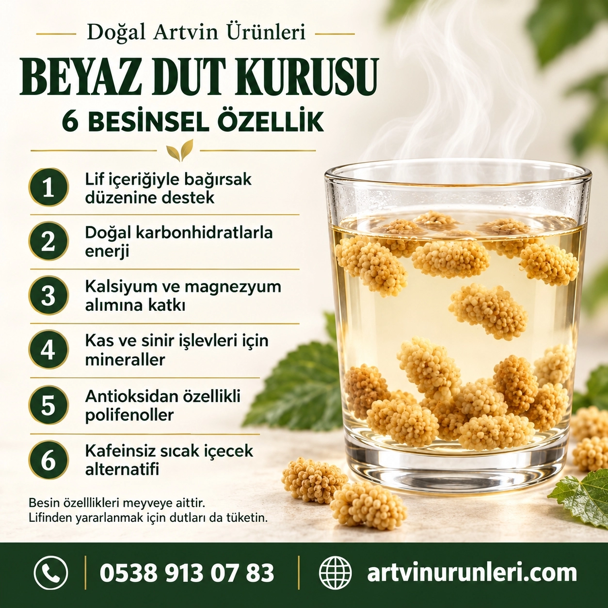 Beyaz Dut Kurusu 400 g | Berta’dan Doğal Lezzet