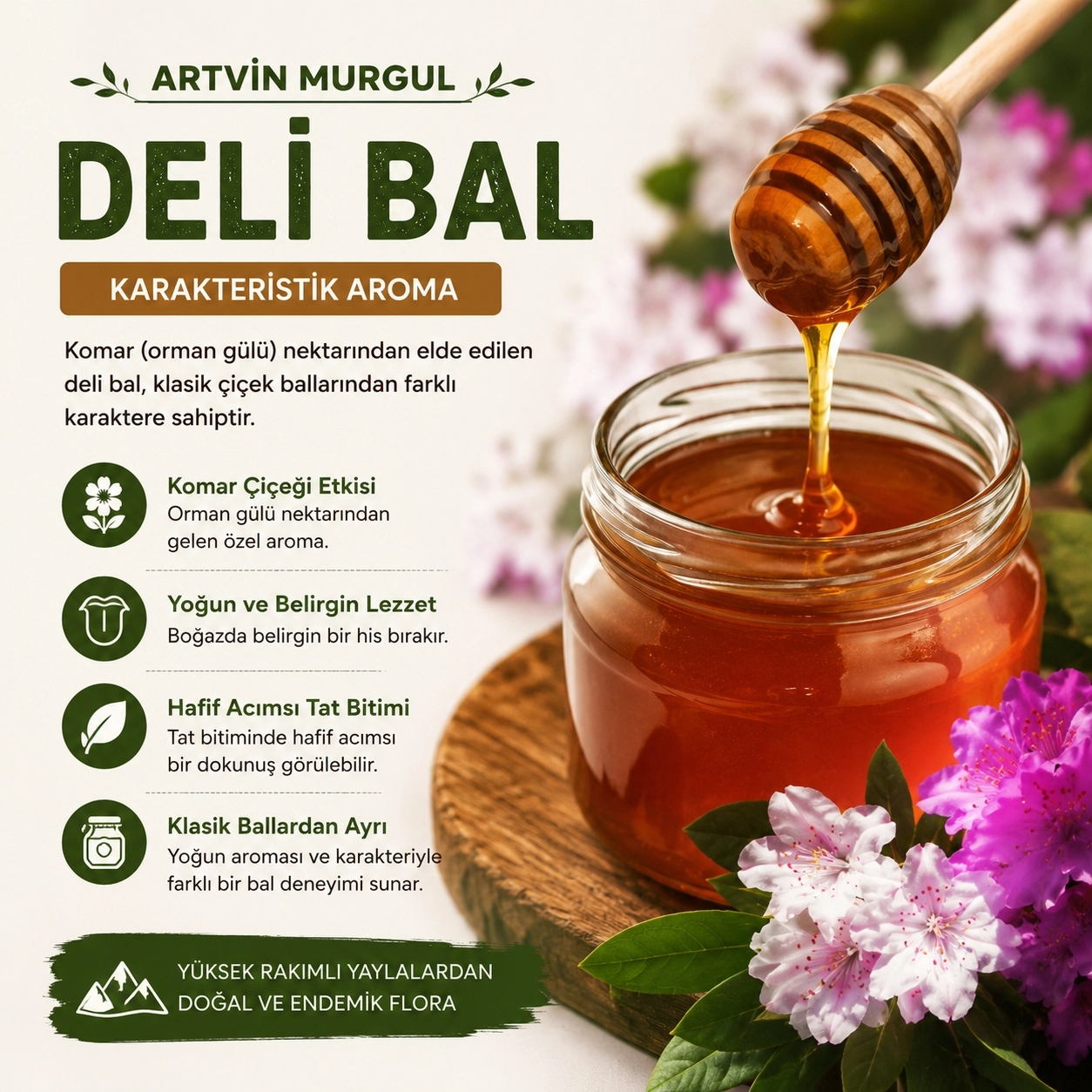 Artvin Murgul Deli Bal (Hakiki Komar Balı) | 500 gr