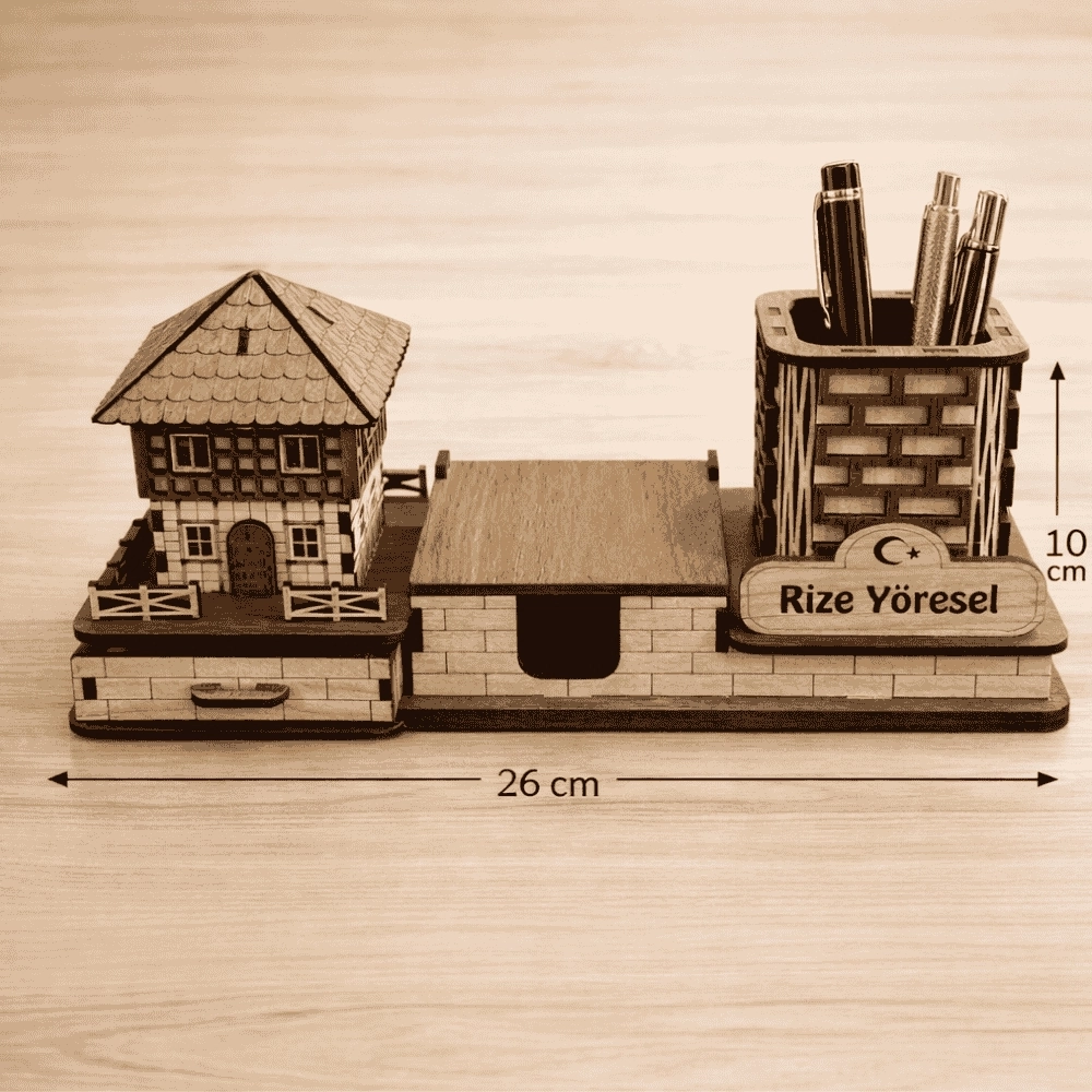 Kişi ve Kurumlara Özel Ahşap Kalemlik Seti 