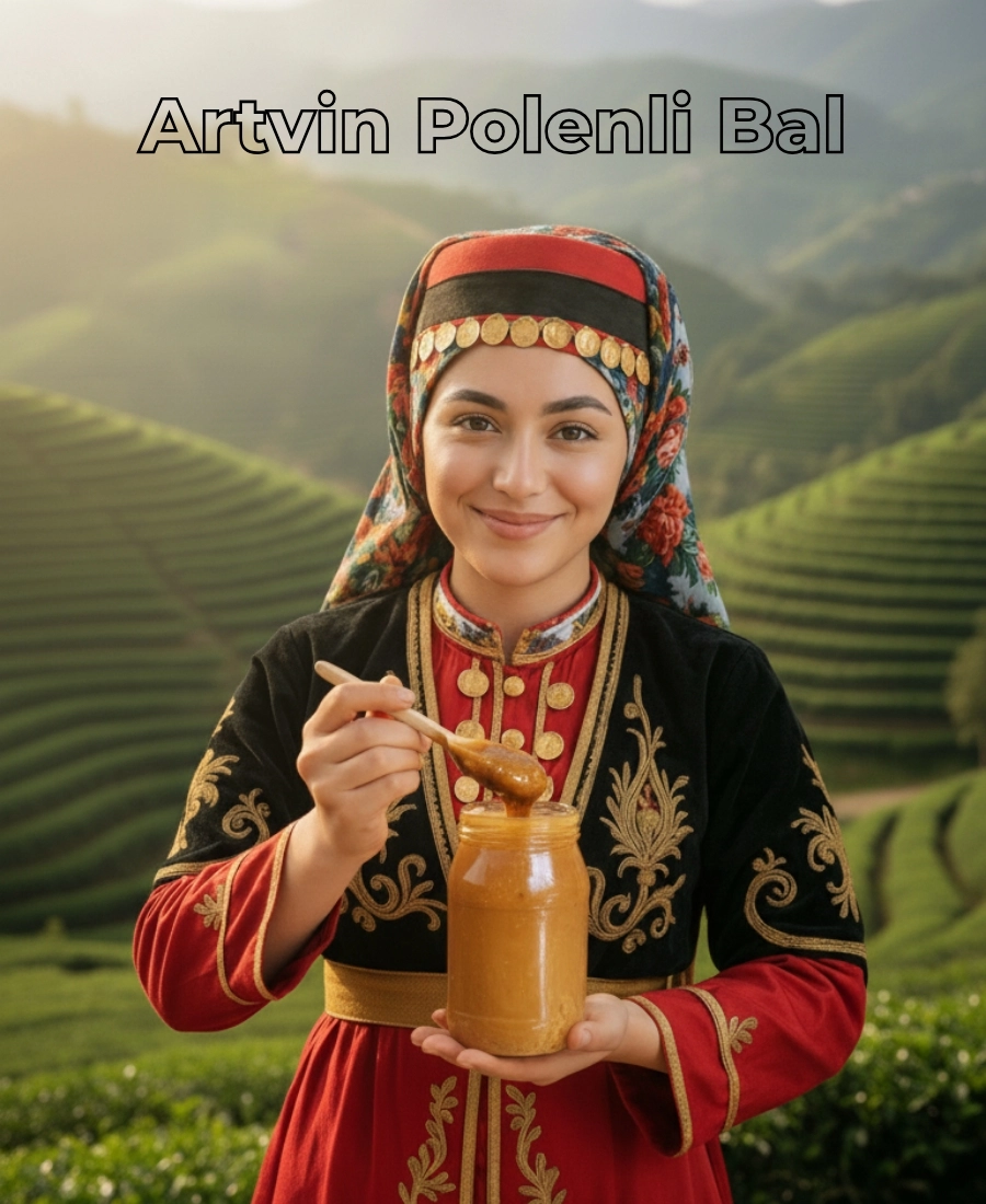 % 100 Doğal Artvin Kaçkar Dağı Polenli Bal 500g