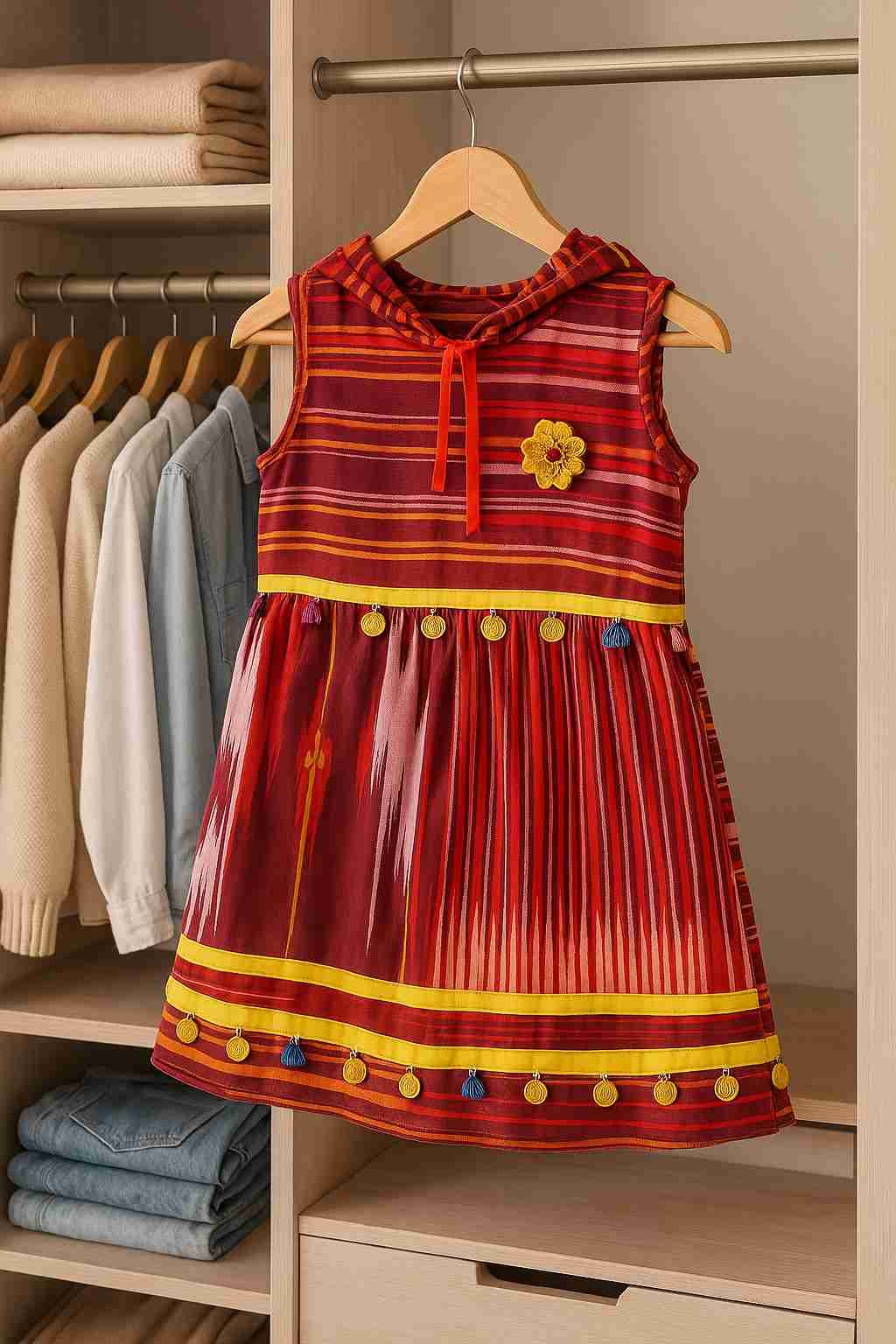 Rize Bezi Kız Çocuk Keşan Elbise Jile  (0-3 Yaş)