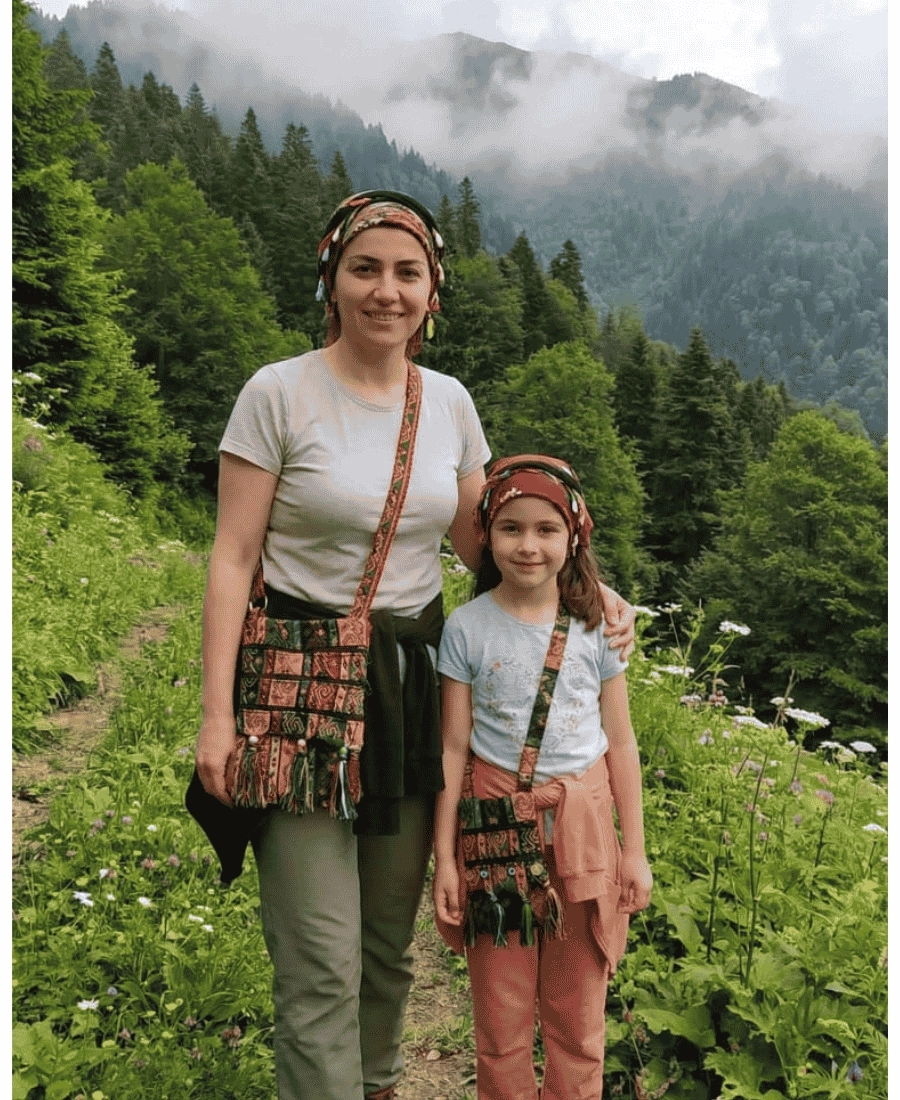 Rize Bezi Yandan Asmalı Dokuma Çanta