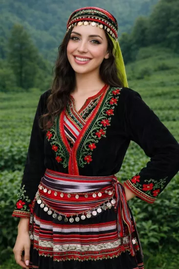 Keşan Desenli Liralı Şakira Kemeri | Folklorik Bel Aksesuarı