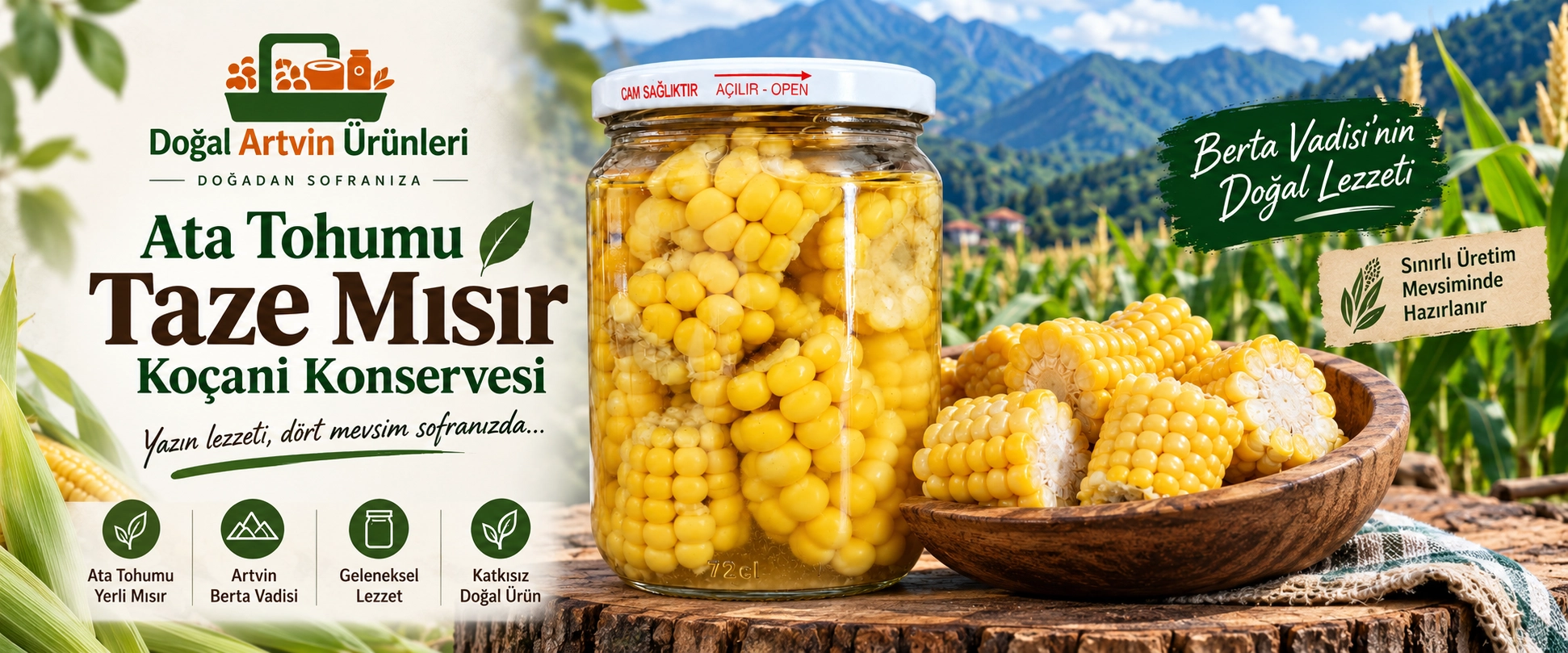 artvin ata tohumu mısır konservesi